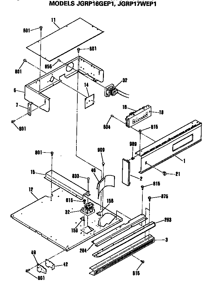 GE JGRP17WEP1WW control diagram