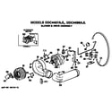 GE DDC4498AJL blower and drive assembly diagram