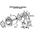 GE DDC4498AJL drum and duct assembly diagram