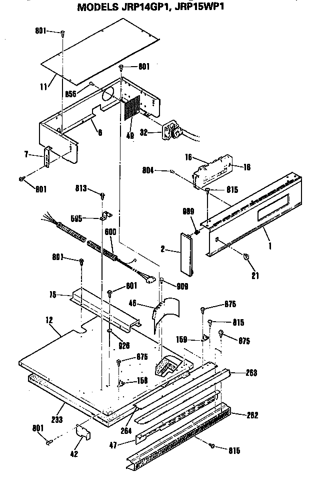 GE JRP15WP1WG control diagram