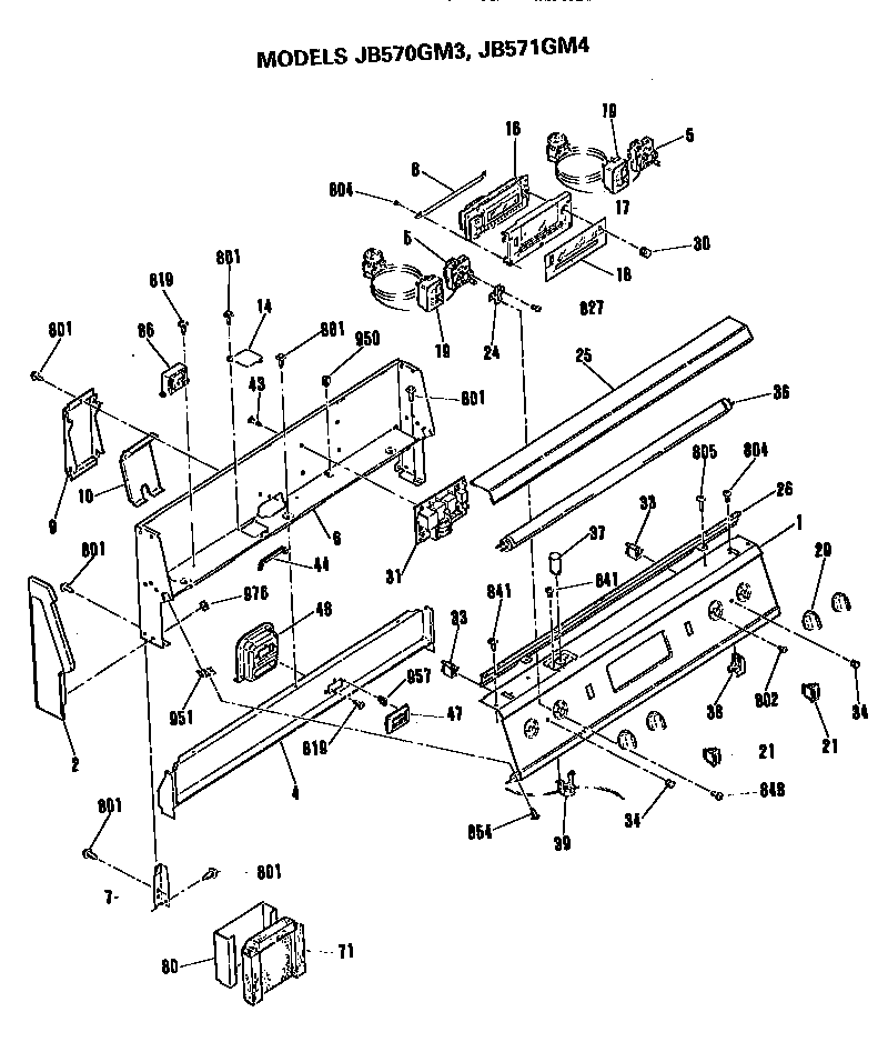 GE JB570GM3 control diagram