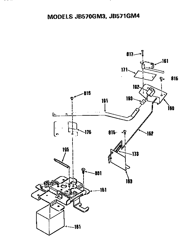 GE JB570GM3 lock box diagram