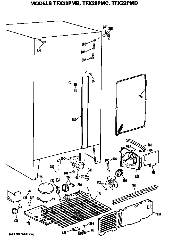GE TFX22PMD unit diagram