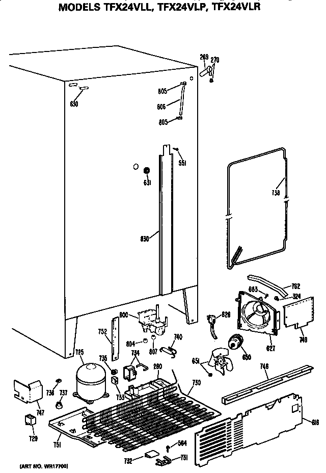 GE TFX24VLR unit diagram