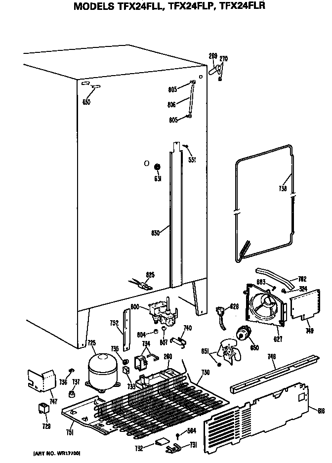 GE TFX24FLP unit diagram