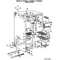 GE TFX22KLL freezer section diagram