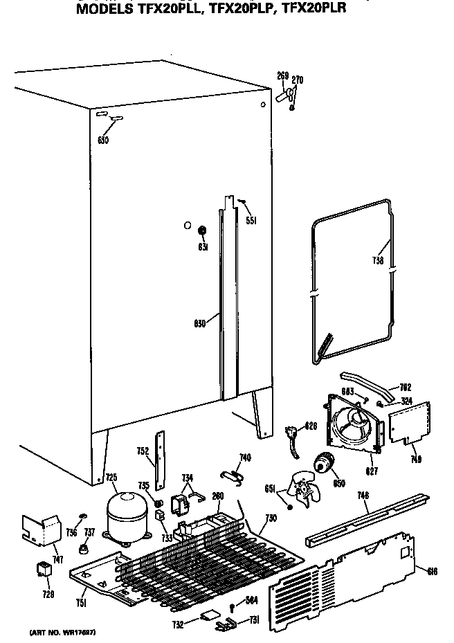 GE TFX20PLR unit diagram