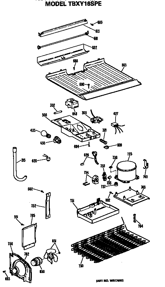 GE TBXY16SPERWH unit diagram