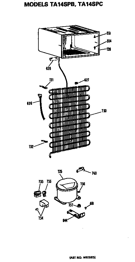 GE TA14SPCLWH unit diagram