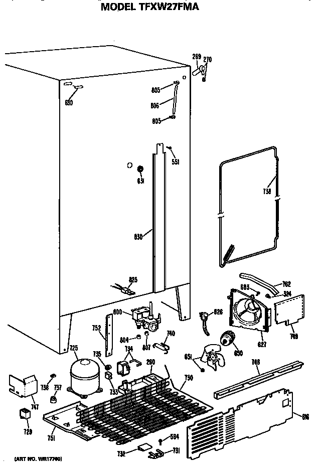GE TFXW27FMA compressor diagram