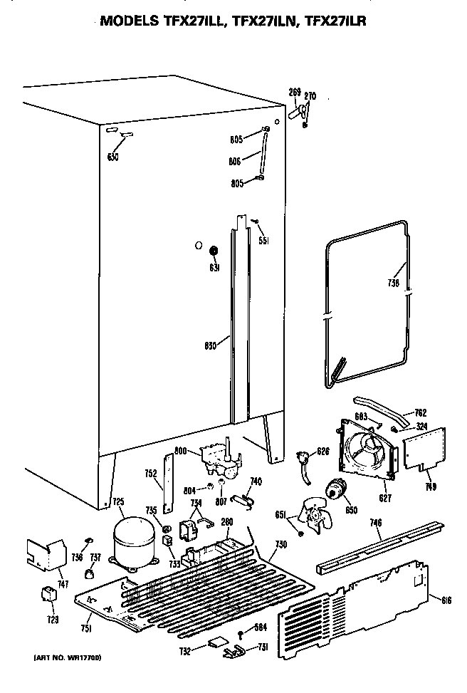GE TFX27ILR unit diagram