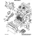 GE JBP22*P1 main body/cooktop/controls diagram