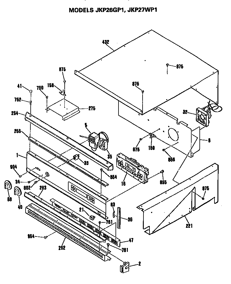 GE JKP27WP1 control diagram