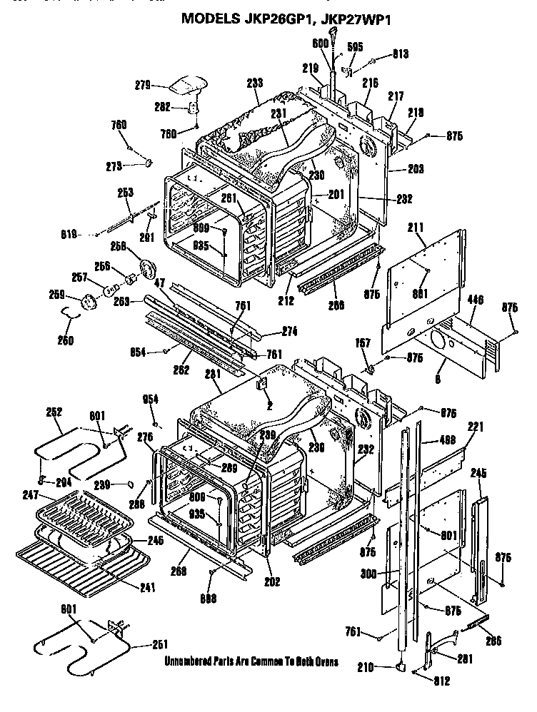 GE JKP27WP1 ovens diagram