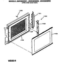 GE JGHC60GEN1 upper oven door parts diagram