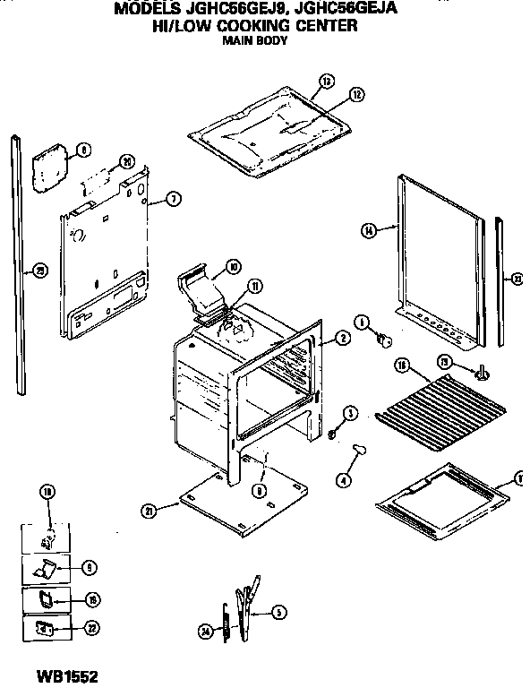 GE JGHC56GEJ9 main body diagram