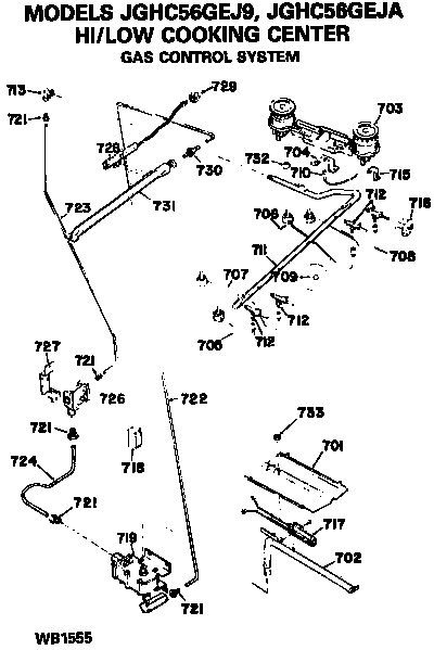 GE JGHC56GEJ9 gas control system diagram