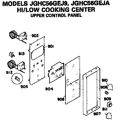 GE JGHC56GEJ9 upper control panel diagram