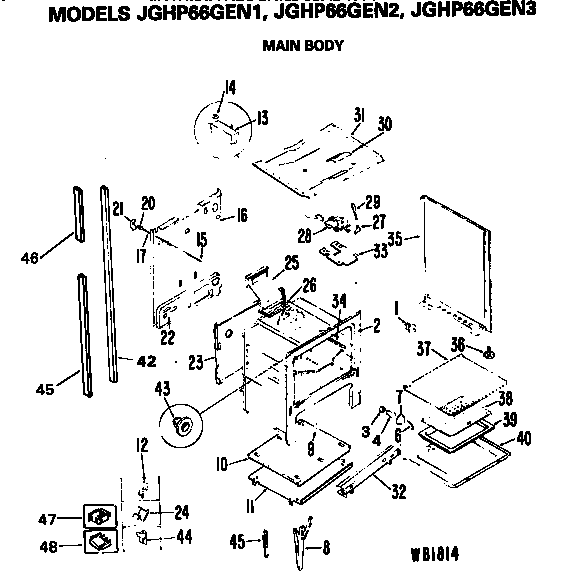 GE JGHP66GEN2 main body diagram