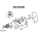 GE DDG7180MBL blower and drive assembly diagram