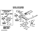 GE DDG7180MBL gas valve and burner assembly diagram