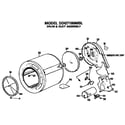 GE DDG7180MBL drum and duct assembly diagram