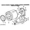 GE DDE9600MBL drum and duct assembly diagram