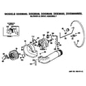 GE DDE9600MBL blower and drive assembly diagram
