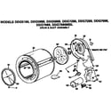 GE DDG5180MBL drum and duct assembly diagram
