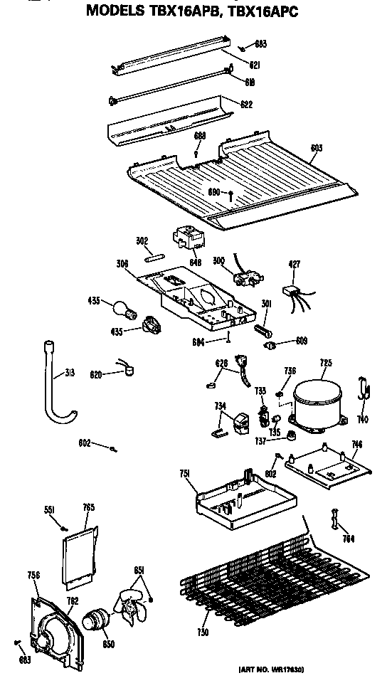 GE TBX16APCRAD unit diagram
