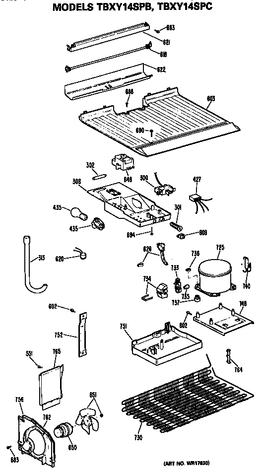 GE TBXY14SPBLAD unit diagram