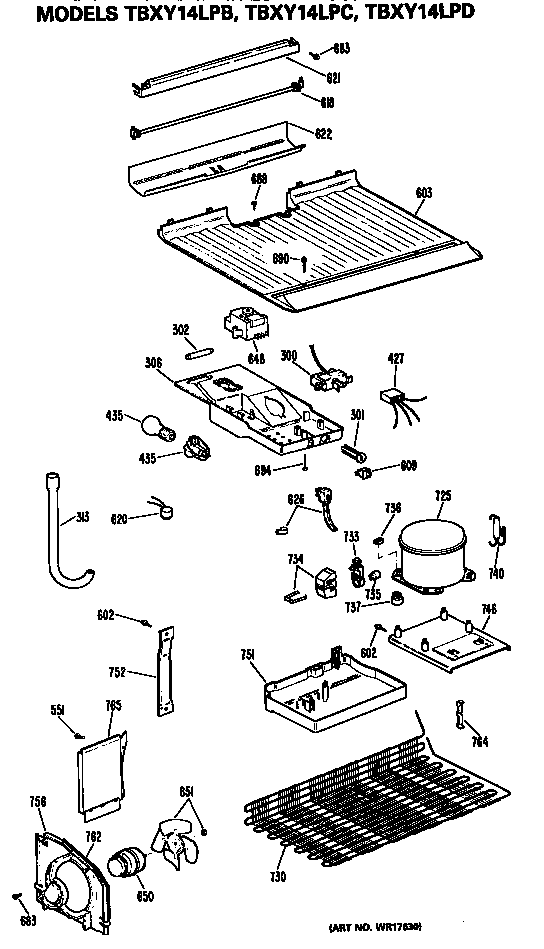 GE TBXY14LPCRWH unit diagram