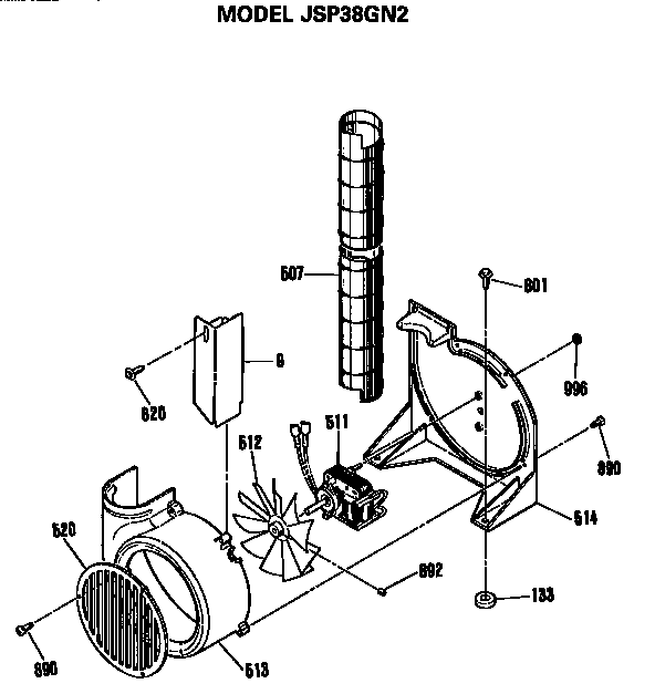 GE JSP38GN2 exhaust diagram