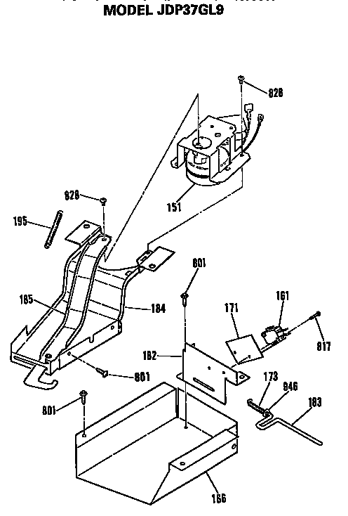 GE JDP37GL9 lock box diagram
