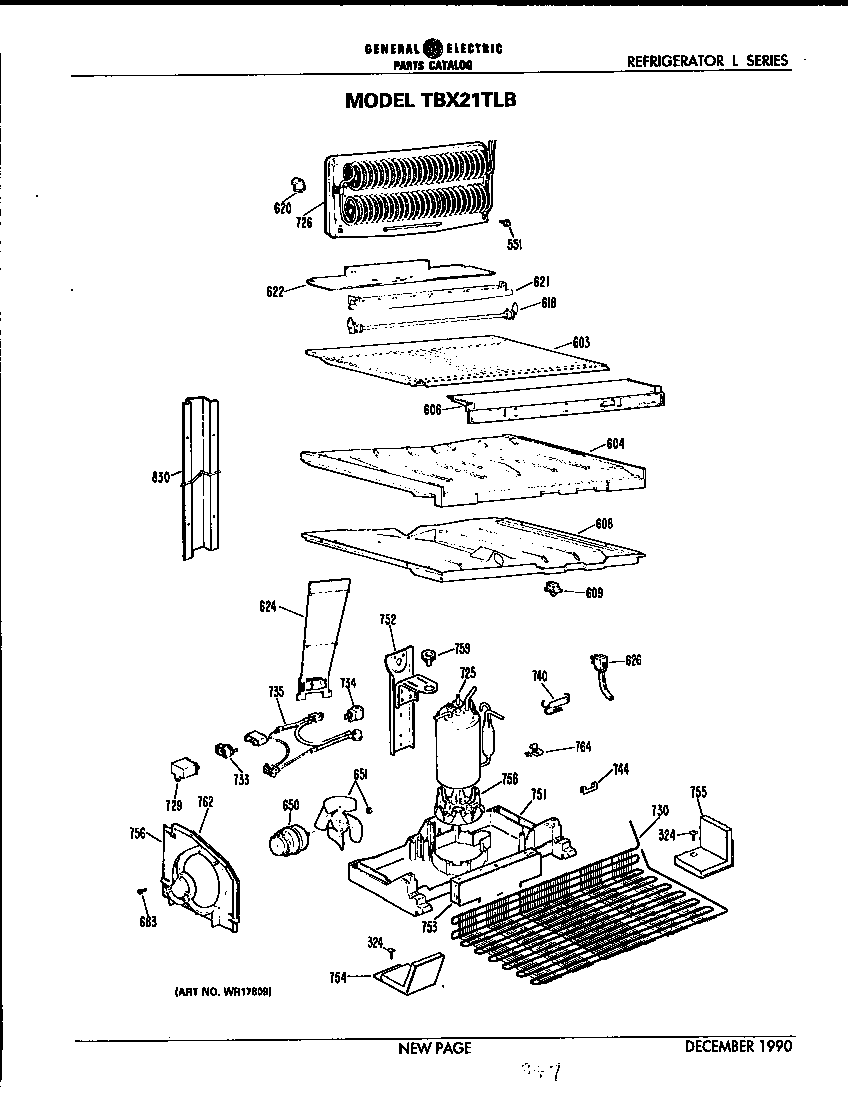 GE TBX21TLBRWH unit diagram