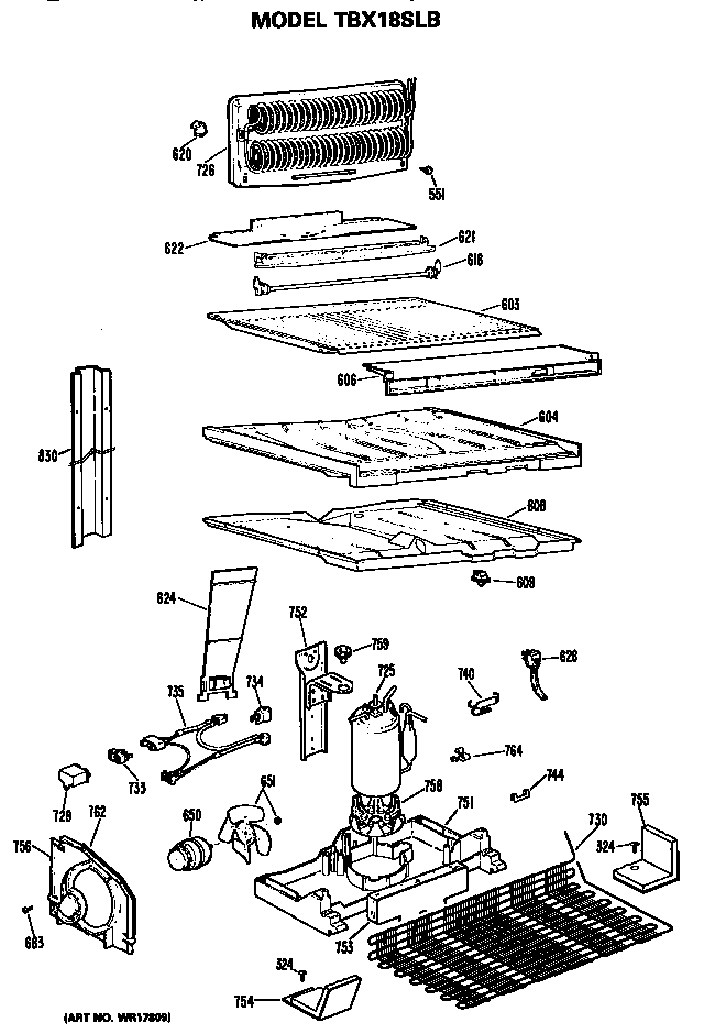 GE TBX18SLBRHA unit diagram