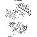 GE JGBP31GEP1 control and cooktop diagram