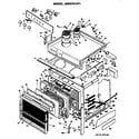 GE JMS07G*P1 cooktop/main body/controls diagram