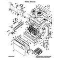 GE JBP22*N2 cooktop/main body/controls diagram