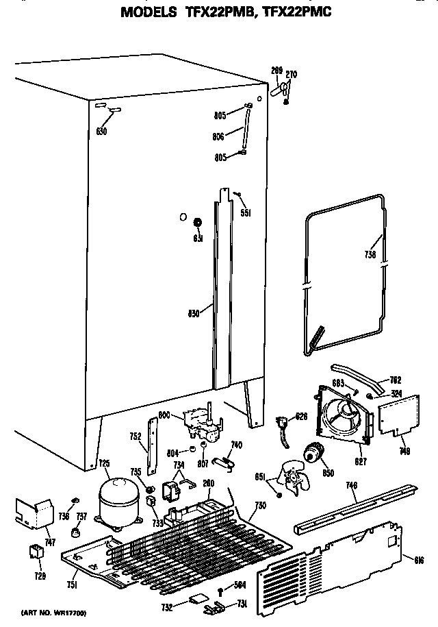 GE TFX22PMB unit diagram