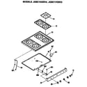 GE JGBC17GEK3 cooktop and controls diagram