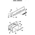 GE JGBS03EK2 backsplash and oven door diagram