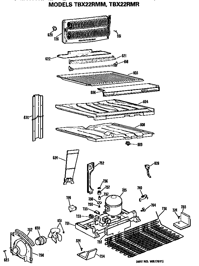 GE TBX22RMRLAD unit diagram