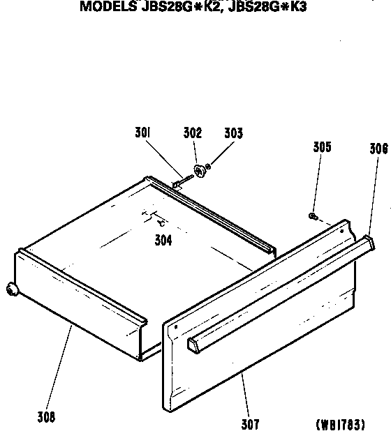 GE JBS28G*K3 drawer diagram