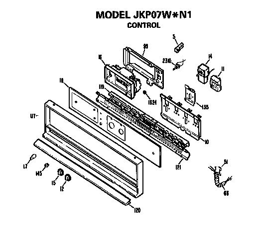 GE JKP07W*N1 control diagram