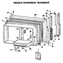 GE TBXW25MLRLWH freezer door diagram