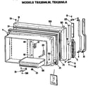 GE TBX25MLMLAD freezer door diagram