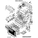 GE JB450G*N1 main body/cooktop/controls diagram