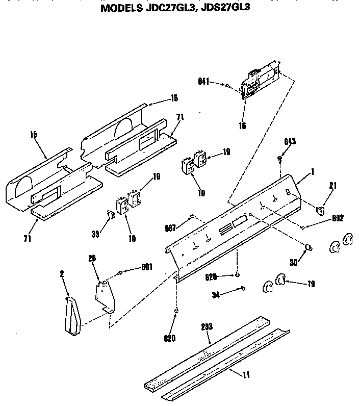 GE JDS27GL3 controls diagram