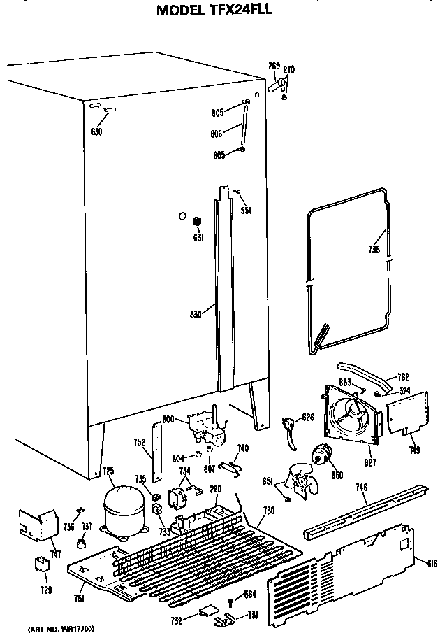 GE TFX24FLL unit diagram